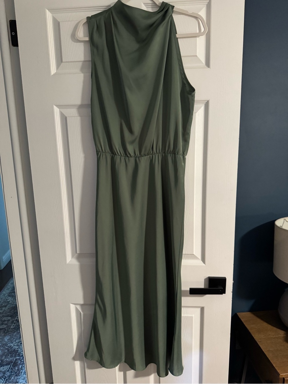 Sleeveless Olive Green Midi Dress